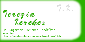 terezia kerekes business card